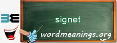 WordMeaning blackboard for signet